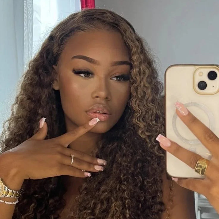 Perruque  boucles blonde