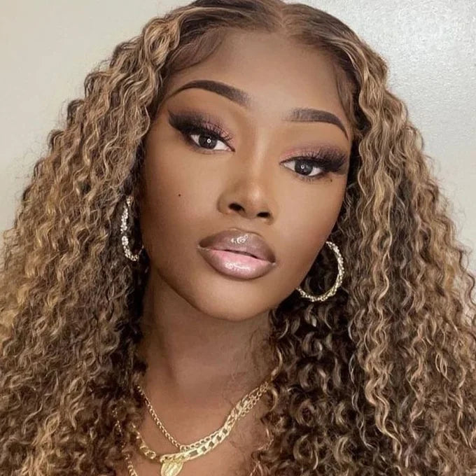 Perruque  boucles blonde