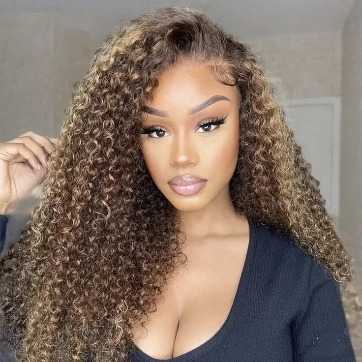 Perruque  boucles blonde